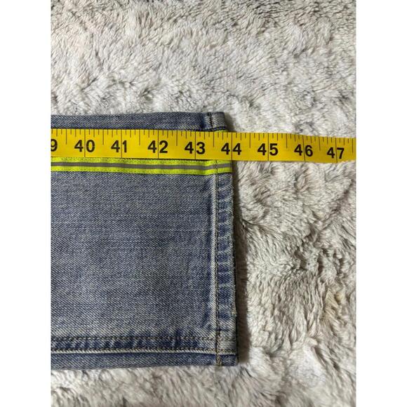 Rogue Skinny Jeans Neon Yellow Reflective Construction Stripes 33W 34x33 - Picture 7 of 10